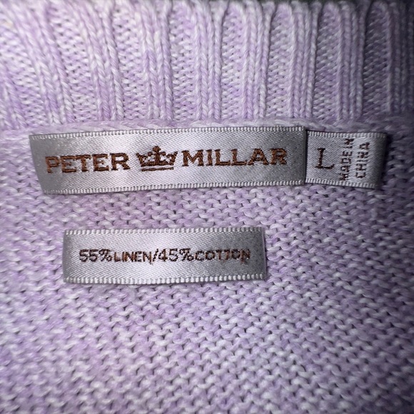Peter Millar Men’s Linen Cotton Crewneck Sweater – Size Large – VGUC - Picture 7 of 10